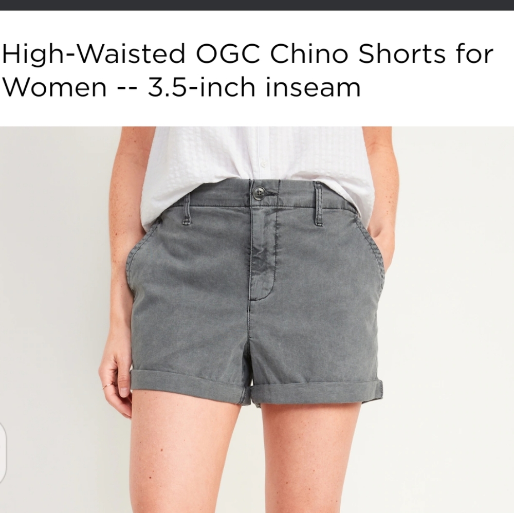 OLD NAVY **NEW**High-Waisted OGC Chino Shorts for Women  3.5-inch INSEAM Size XL
